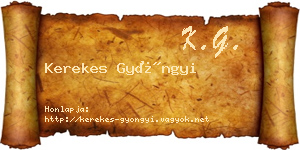 Kerekes Gyöngyi névjegykártya