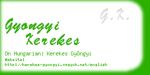 gyongyi kerekes business card